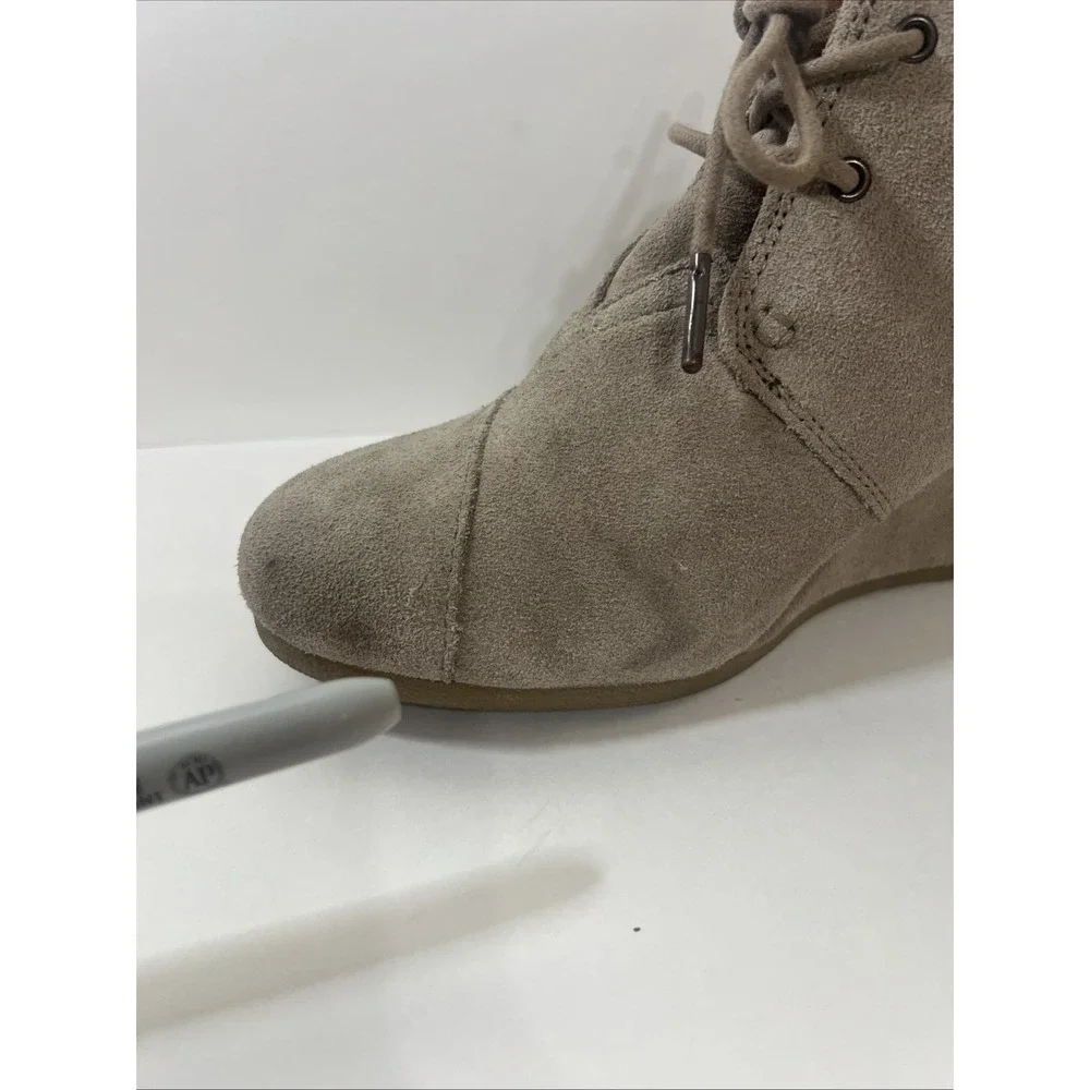 Toms Desert Wedge Womens Size 10 Tan Classic Walking Outdoor Suede Ankle Boots‎